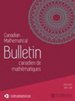 Canadian Mathematical Bulletin-bulletin Canadien De Mathematiques雜志