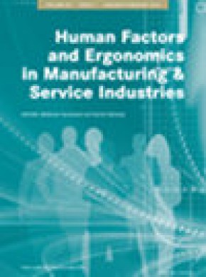 Human Factors And Ergonomics In Manufacturing & Service Industries雜志
