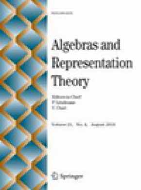 Algebras And Representation Theory雜志
