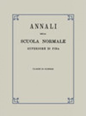 Annali Della Scuola Normale Superiore Di Pisa-classe Di Scienze