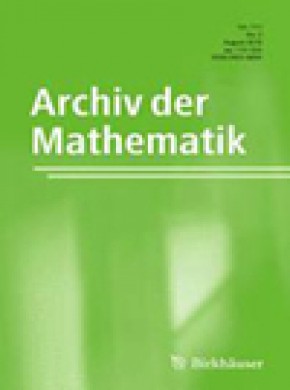 Archiv Der Mathematik雜志