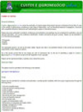 Custos E Agronegocio On Line