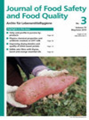 Journal Of Food Safety And Food Quality-archiv Fur Lebensmittelhygiene雜志