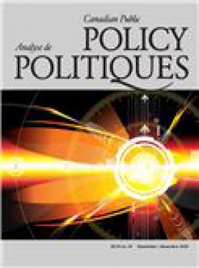 Canadian Public Policy-analyse De Politiques雜志
