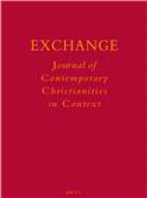 Exchange-journal Of Contemporary Christianities In Context
