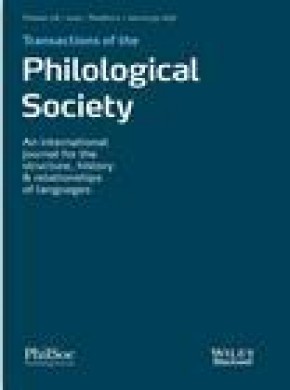 Transactions Of The Philological Society
