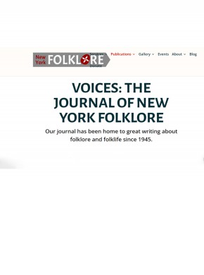 Voices-the Journal Of New York Folklore雜志