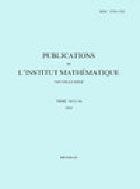 Publications De L Institut Mathematique-beograd雜志